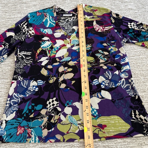 Chicos Travelers Slinky Knit Top Bundle Womens Size 3 XL Floral V-Neck & Tank - Picture 8 of 14